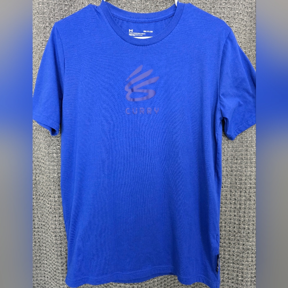 Steph CURRY Under Armour Blue Crew Neck Short Sleeve Tee